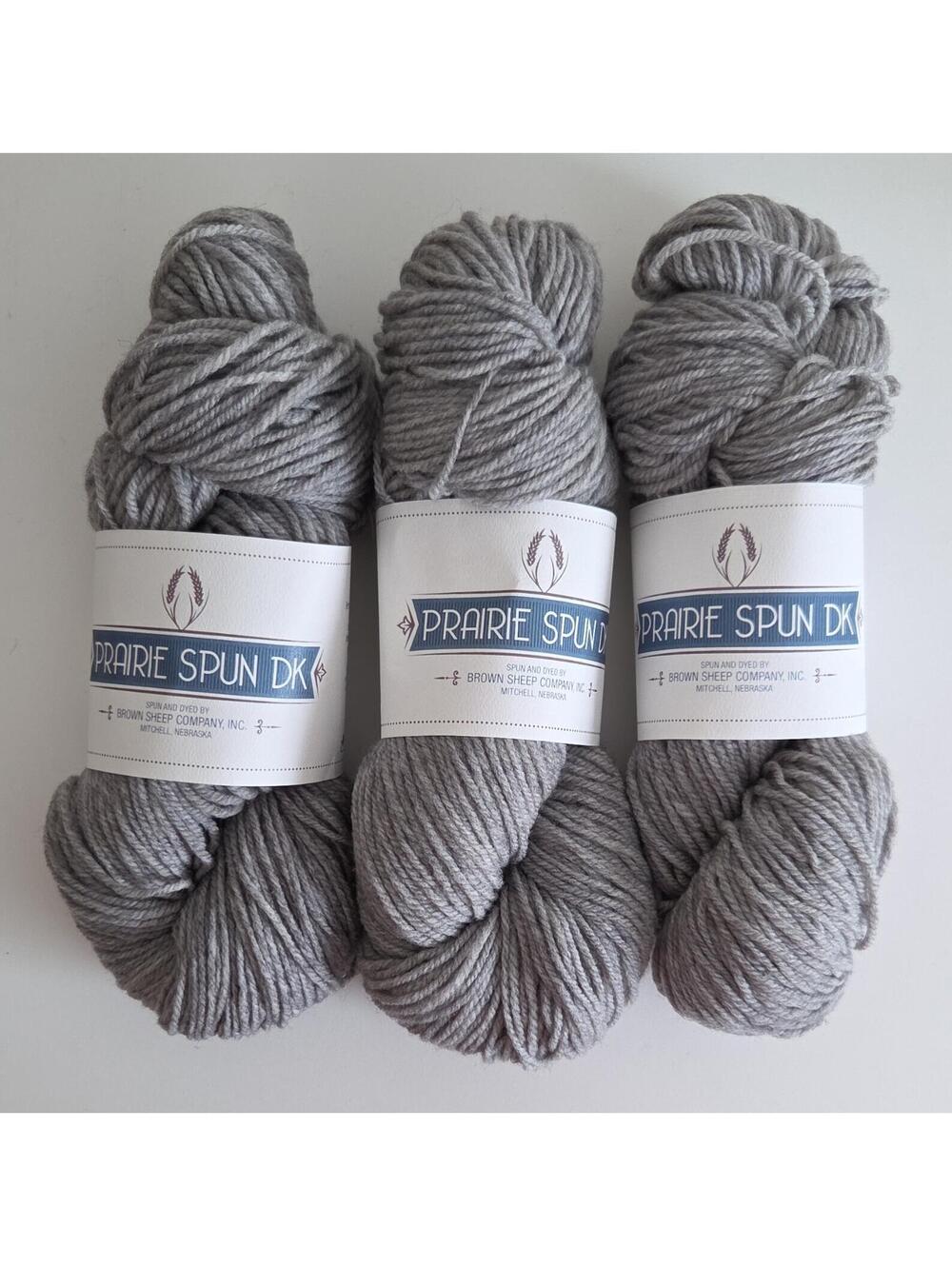 Brown Sheep Prairie Spun DK Yarn 3-Ply 100% Wool DK10 Rain Cloud